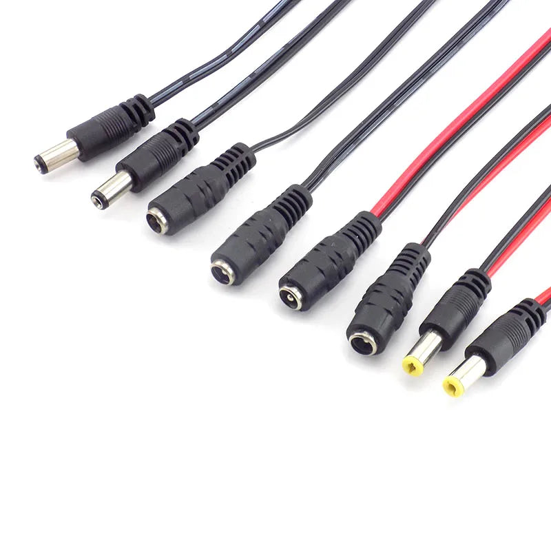 1/5/10 12V DC Male Female Connectors jack cable adapter plug power supply wire cord 5.5 x 2.1mm for LED Strip Light CCTV Camera