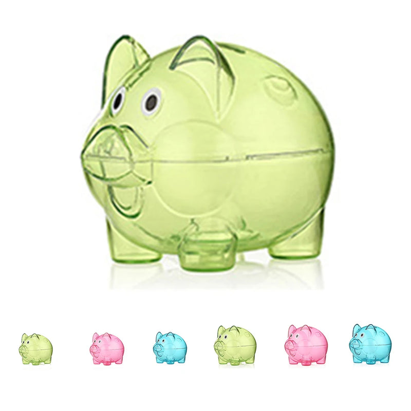 Clear Transparent Pig Plastic Piggy Money Bank Small Piggy Bank Money Boxes Storage Kids Toys Home Decor Money Saving Box