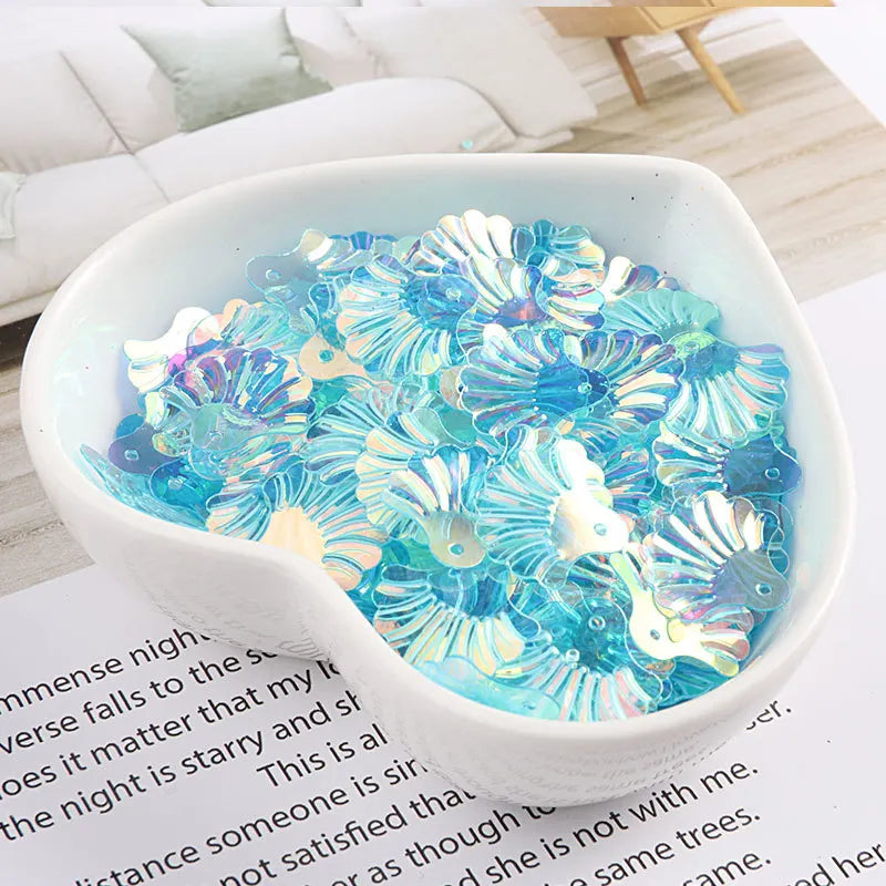 120 pcs/bag of 15 mm large shell-shaped loose sequins sequins sewing embellishment earrings gua's wedding craft clothing accesso