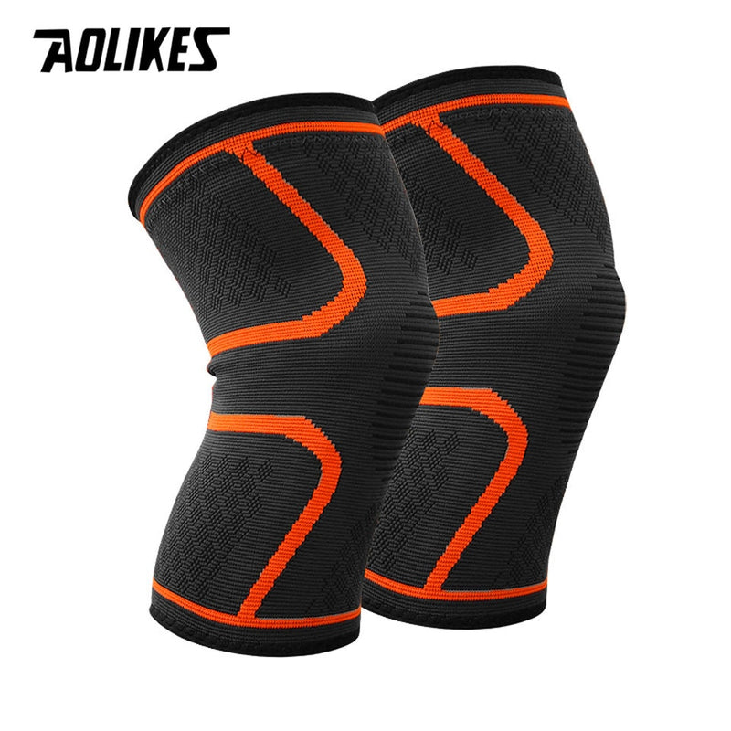 1 Pair Nylon Elastic Sports Knee Pads Breathable Knee Support Brace Running Fitness Hiking Cycling Knee Protector Joelheiras