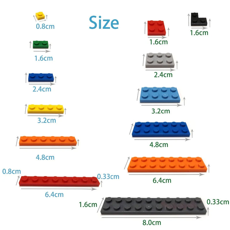 20PCS Thick 1x10 DIY Building Blocks Figures Bricks Educational Creative Size Compatible With Brands Toys for Children 6111