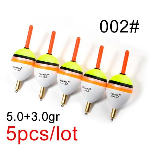 FISH KING 5pcs Barguzinsky Fir Float 2.0+2.0gr/3.0+2.0gr/4.0+2.0gr/5.0+2.0gr Copper Fishing Float Vertical Buoy Fishing Tackle