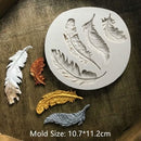 Feather Sugar Buttons Silicone Mold Fondant Mold Cake Decorating Tools Chocolate Gumpaste Mold K136