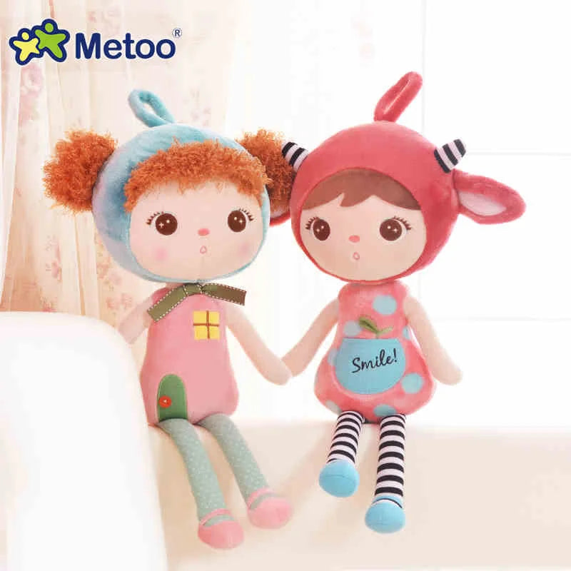 Metoo Doll Cute Cartoon Girls Baby Soft Plush Stuffed Toys Kawaii Sweet Animals For Kid Children Christmas Birthday Gift