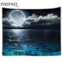 ocean moon tapestry nature dorm decor wall hanging farmhouse drop shipping  fabric wall cloth tapestries