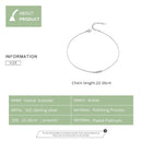 Bamoer Silver  Small Beads Anklets for Women Beaded Summer Sterling Silver 925 Foot Jewelry Fashion Style Leg Bracelet SCT007
