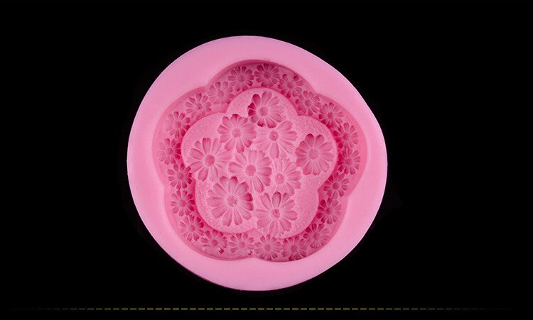 Daisy Shaped Flower Soap Mold,Resin Clay Chocolate Candy Silicone Cake Mould,Fondant Cake Decorating Tools  E858