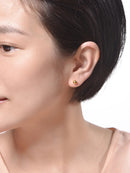 HMSS 24k Pure Gold Smooth Bead Earring Fine Top Upscale Circular Spherical Classic Good Jewelry Ball Women Girl Gift new 2023