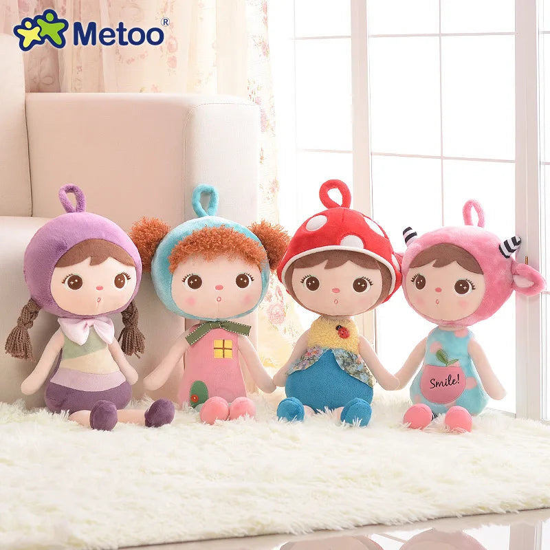 Metoo Doll Cute Cartoon Girls Baby Soft Plush Stuffed Toys Kawaii Sweet Animals For Kid Children Christmas Birthday Gift