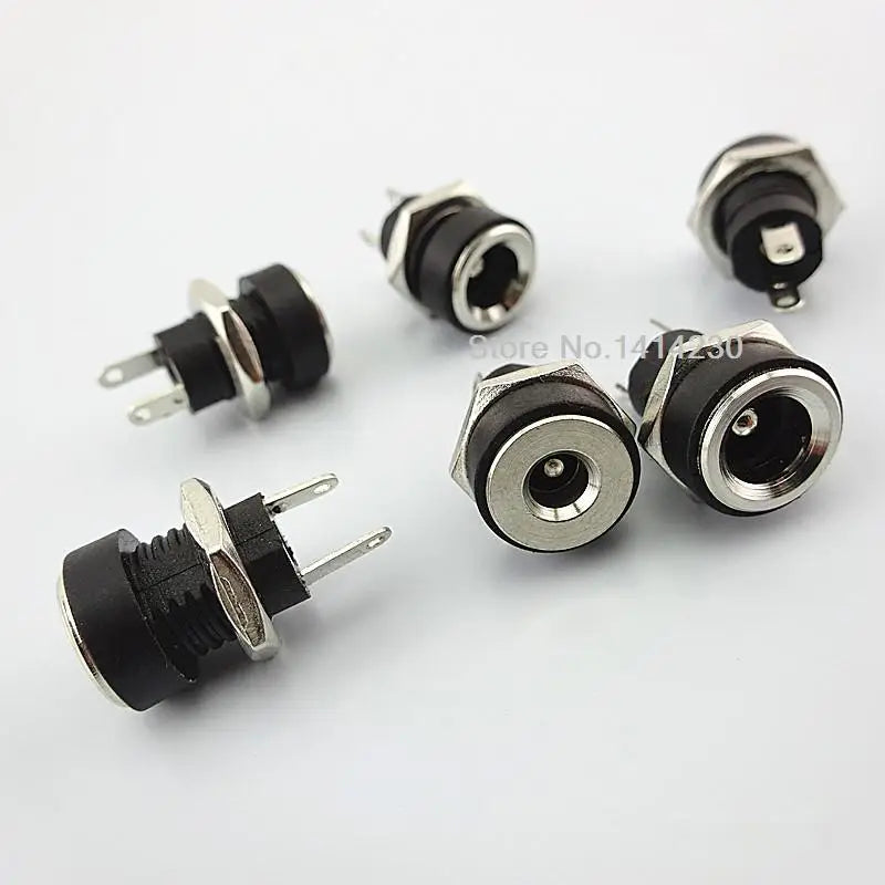 3A 12v for DC Power Jack Socket Female Panel Mount Connector 5.5 mm x 2.1mm / 5.5 mm x 2.5mm / 3.5 mm x 1.35mm Plug Adapter Cap