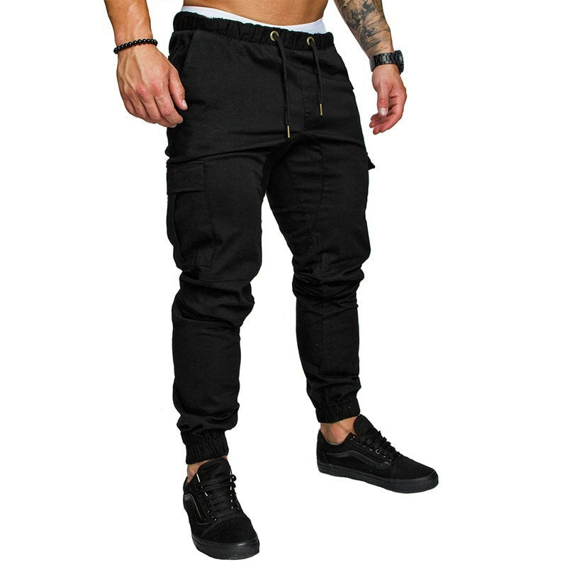 Autumn Men Pants Hip Hop Harem Joggers Pants 2022 New Male Trousers Mens Joggers Solid Multi-pocket Pants Sweatpants M-4XL