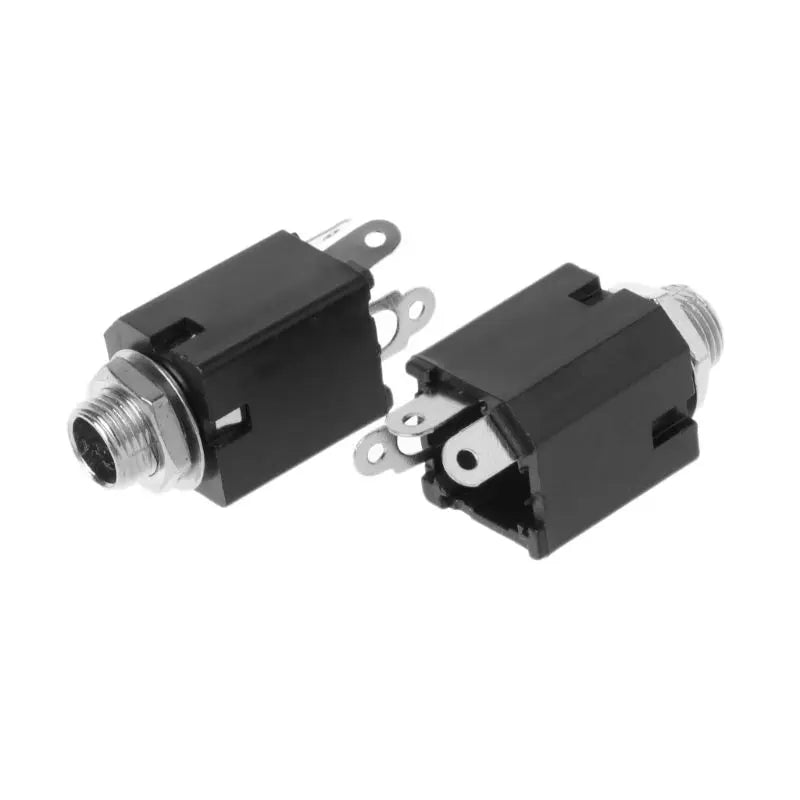 10pcs 6.35mm Audio Plug Sockets PJ-612 3-Pin Connector With Screw Nut