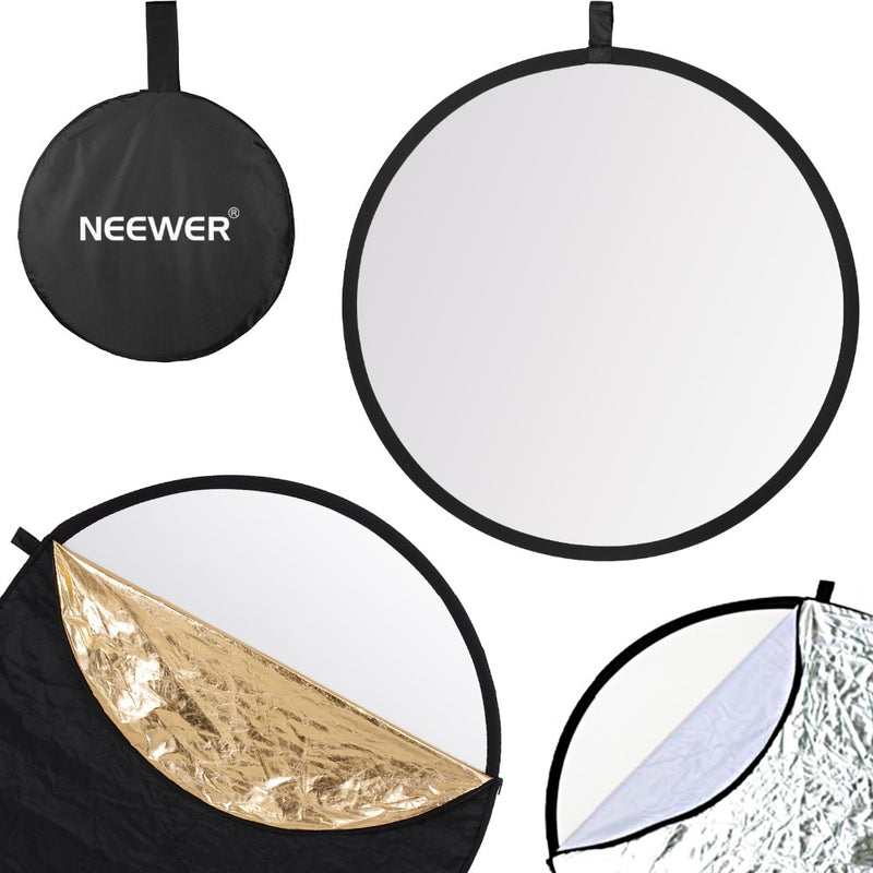 NEEWER 19.6 Inch/50 Centimeter Light Reflector Light Diffuser 5 in 1 Collapsible Multi Disc with Bag