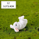 1 Pcs 12 Style Cute Rabbit Easter Decoration Miniature Hare Animal Figurine Resin Craft Mini Bunny Garden Ornament