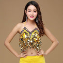 Sequin Halter Bra Top Belly Dance Boho Festival Top Clubbing Tribal Bra BH Top Bellydance Sequins Beaded Bra