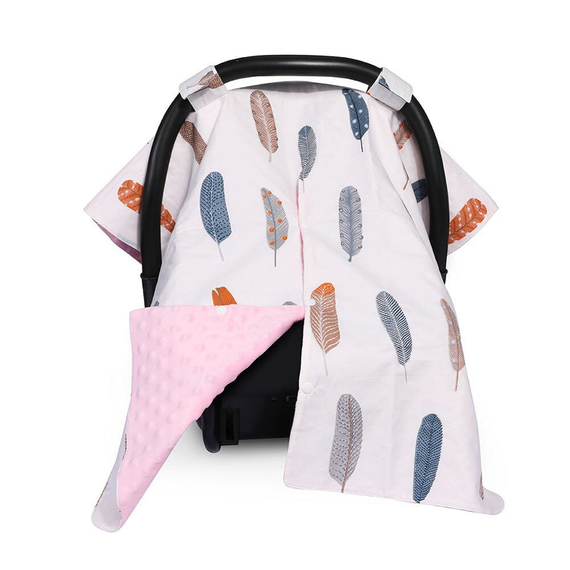 Fashion Baby Car Seat Blanket Cover  Bow Newborn Baby Girls Soft Safety Car Seat Canopy Nursing Cover Multi-use Blanket Cover