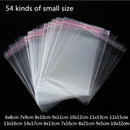 100pcs Clear Self-adhesive Sealing Plastic Bags Gift Jewelry Packaging Bag Candy Packing Resealable Cookie Packaging Bags