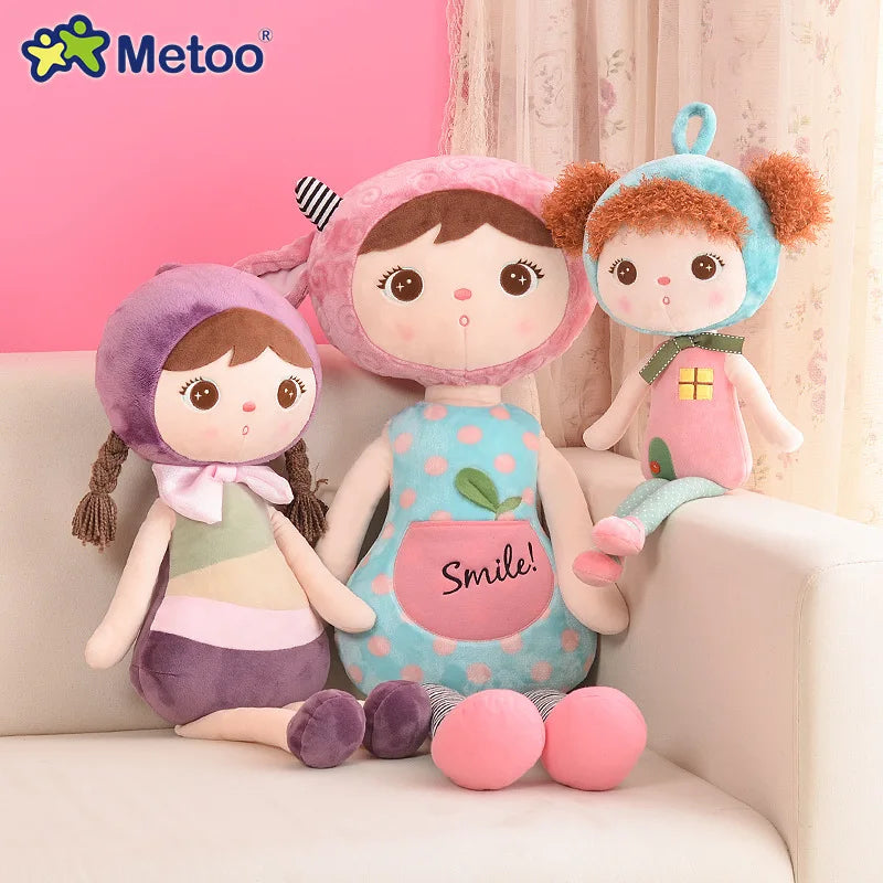 Metoo Doll Cute Cartoon Girls Baby Soft Plush Stuffed Toys Kawaii Sweet Animals For Kid Children Christmas Birthday Gift