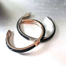 BC Charm Bracelet Femme Stainless Steel C Shape With Stingray Skin DIY Plating Four Color Bangles