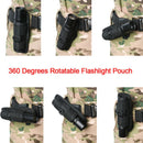 1 Pc Tactical 360 Degrees Rotatable Flashlight Pouch Bag Holster Torch Case for Belt Torch Cover Hunting Lighting Accessories