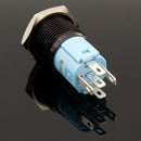 LED Locking 16mm Waterproof Metal Push Button Switch maintained metal switch Latching push button 3V 5V 12V 24V 48V 110V 220V