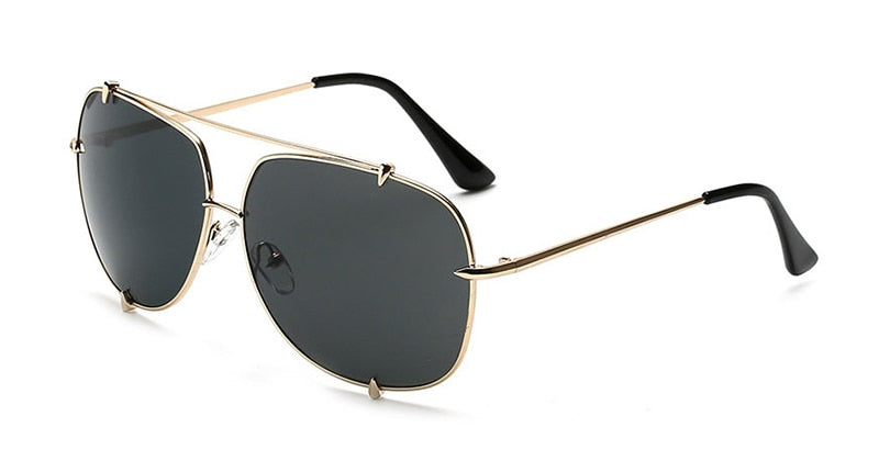 2017 Men Brand Designer Vintage Pilot Sun Glasses for Male Oversized Shades Retro Female Steampunk Sunglasses Gafas Oculos 485M