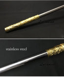 Stainless steel Monkey King Staff  Carving dragon golden Cudgel Sun WuKong weapon in Journey to the West performance practice