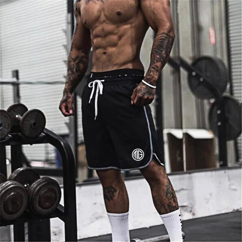 2023 Summer Mens Fitness Shorts Sweatpants Fashion Leisure Loose Bodybuilding Workout Joggers Male Short Pants Brand Clothing