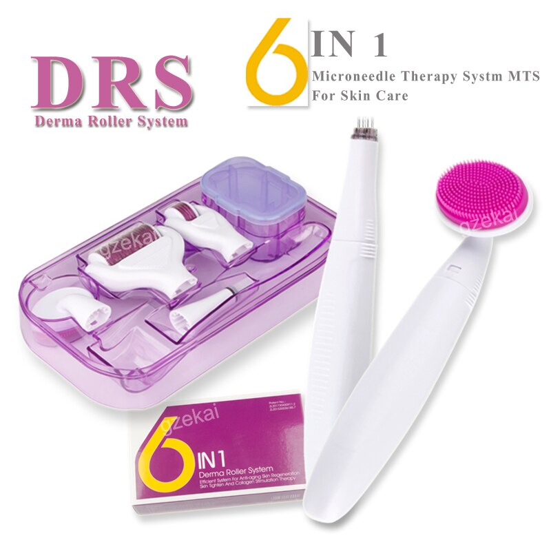 Derma Roller Micro Needle Roller Kit 6 In 1 Microneedling Roller for Eye Face Body Skin Beauty Dermaroller Rejuvenation