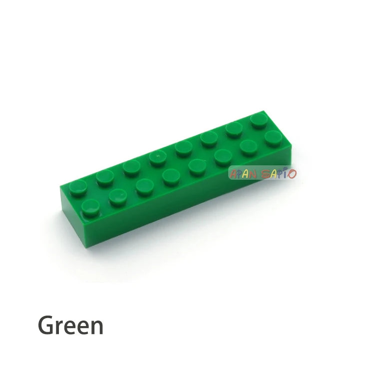 20pcs DIY Building Blocks Thick 2x8 Dots Educational Creative Toys for Children Figures Plastic Bricks Size Compatible With 3007