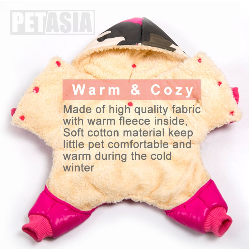 Pet Dog Clothes Winter Warm Fur Coats Waterproof Jacket Puppy Coat For French Bulldog Chihuahua Small Dogs Pets Clothing PETASIA