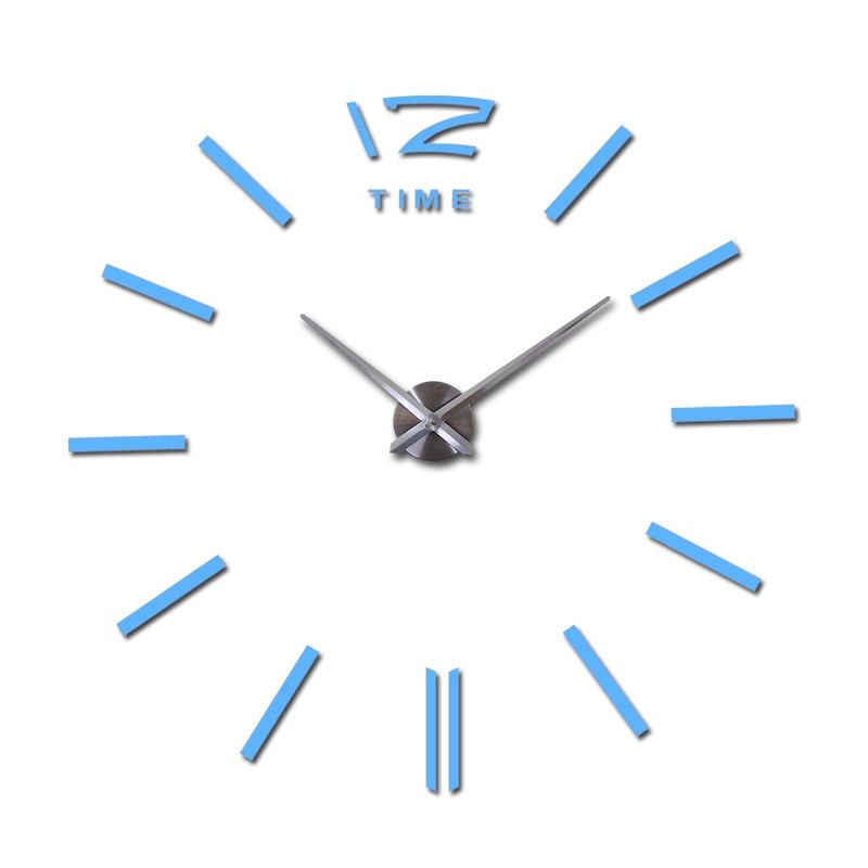 sale wall clock watch clocks 3d diy acrylic mirror stickers Living Room Quartz Needle Europe horloge free shipping