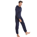 Men Warm Teddy Fleece Onesie Fluffy Sleep Lounge Adult Sleepwear One Piece Pyjamas Male Jumpsuits Hooded Onesies For Adult Men