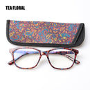 SOOLALA Printed Anti Blue Light Blocking Filter Glasses Women Eye Protection Computer Glasses Optical Frame Prescription
