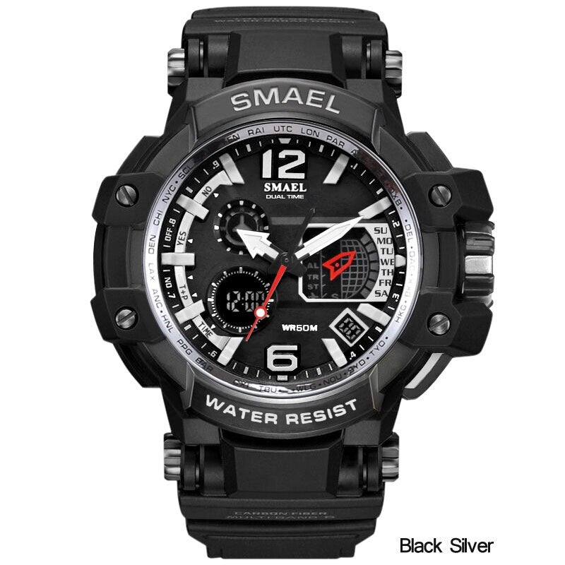 SMAEL Men Quartz Digital Watch Men‘s Sport Watches Electronic Military Wrist watch Male Waterproof Clock 1509 Relogios Masculino