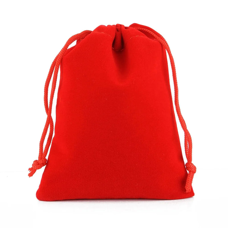 100Pcs/lot 5*7cm Velvet Drawstring Pouch Bag with Jewelry Bag Christmas Wedding Gift Bags & Pouches With Velvet bags wholesale