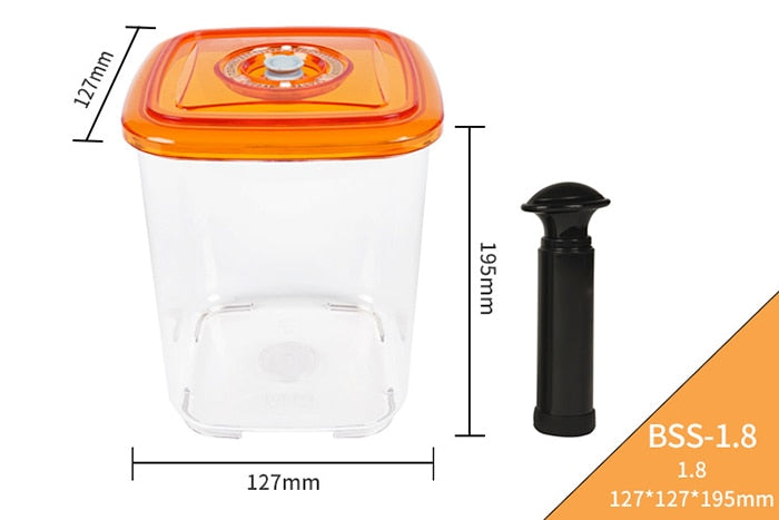 LAIMENG Vacuum Container Plastic Food Storage Container With Lid Damp Proof Large Capacity Kitchen Box for Vacuum Sealer S250