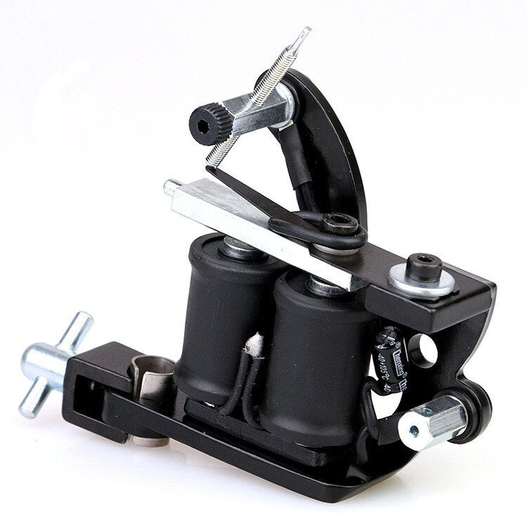 Hot Sales Wire Cutting 10 Wrap Coils Tattoo Machine For Liner And Shader Black Color Iron Tattoo SuppliesFree Shipping