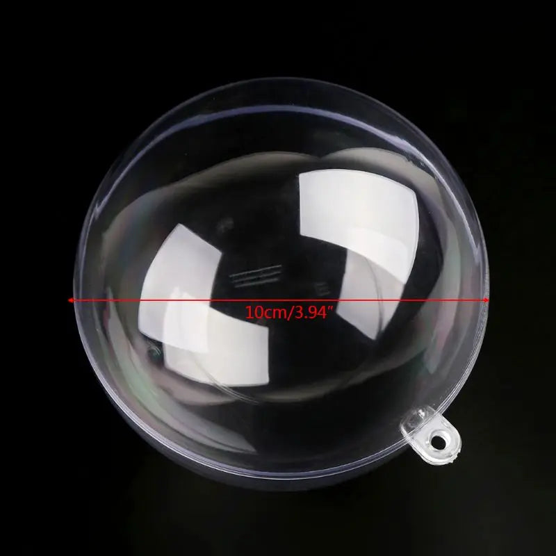 6/8/10/12cm Wedding Christmas Tree Ball Ornament Decor Exquisite Transparent Clear Plastic Bauble Hanging Hollow Ball Candy Box