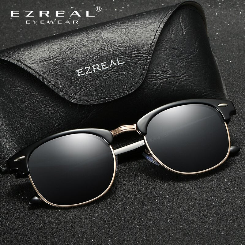 EZREAL Brand Classic Black Polarized Sunglasses Men Women Driving Sun Glasses For Man Shades Eyewear With Box Oculos 5161