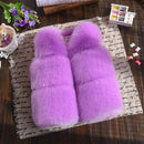 Autumn Winter Faux Fur Girls Vest Elegant Girl Princess Vest Warm Thick Girl Coat Baby Girl Clothes Newborn Clothing For 0-24M