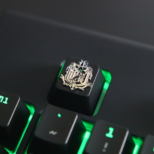 Keycap Customized embossed zinc alloy keycap for game mechanical keyboard, high-end unique DIY for C