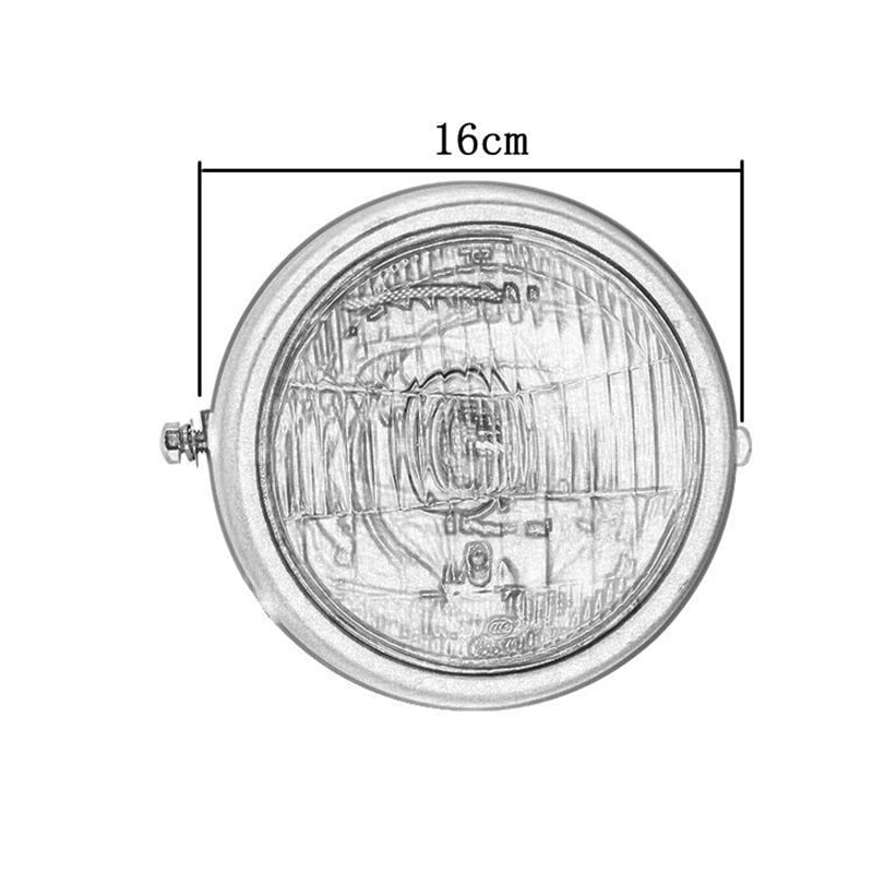 Universal Motorcycle Refit Headlight with Brackets DC 12V Motorbike Vintage Head Lamp Scooter Round Spotlight Motor Front Lights