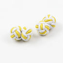 Mens Cuff Links Fashion Men's Shirt Cufflinks Trade Mixed Two Colors DIY Braided Wire Buckle Cuff Link