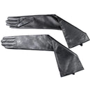 Long Sheepskin Gloves Women's Genuine Leather 58cm Length Sleeve Velvet Lining Keeps Warm in Autumn and Winter
