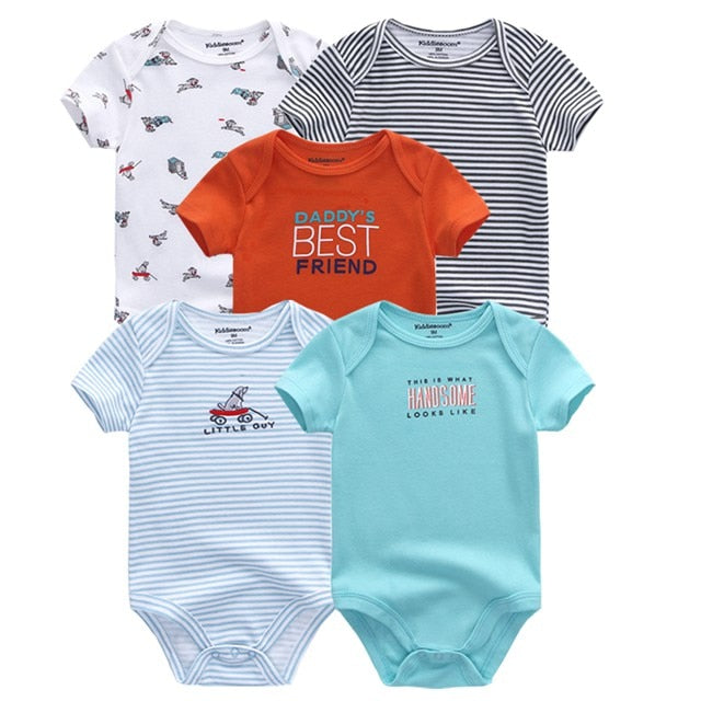 5PCS/Lot Newborn 100%Cotton Unicorn 0-12M Baby Boys Clothes Bodysuits Girls Clothing Baby Girls Clothes Roupas de bebe