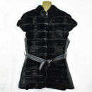Monochrome Mink Vest for Women, Natural Fox Leather Jacket, Thicken Warm Vest, Street Style, Fashion