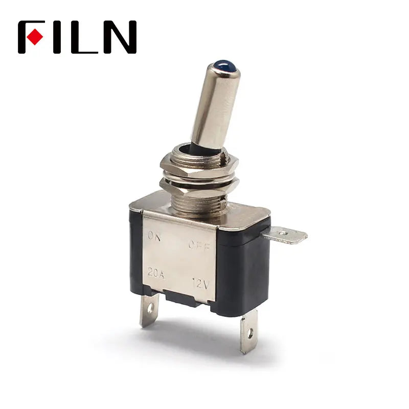 FILN  Rocker switch Auto Car Boat Truck Illuminated Led Toggle Switch With Safety Aircraft Flip Up Cover Guard 12V20A ASW-07D