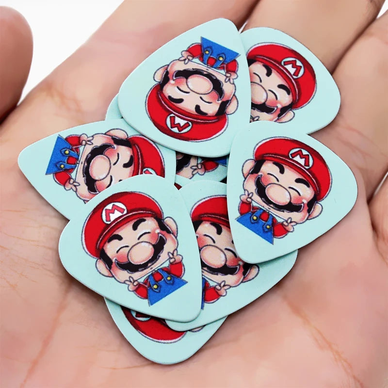 SOACH 10pcs 0.71mm bass guitar picks high quality two side earrings pick DIY design Guitar Accessories pick guitar picks