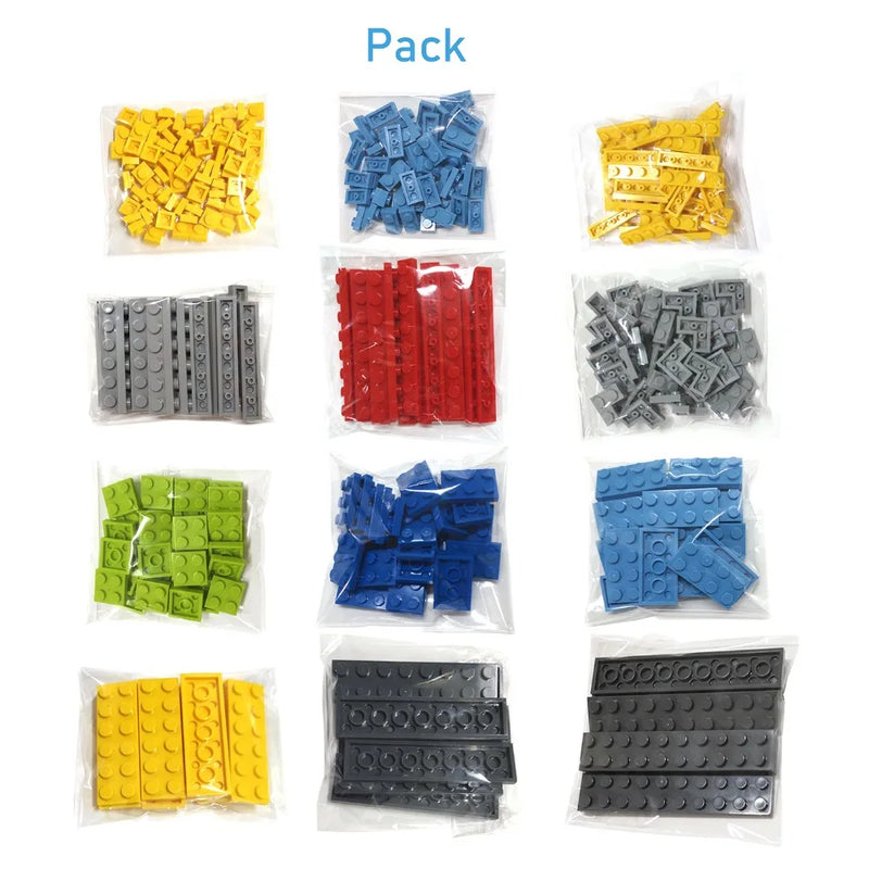 60pcs DIY Building Blocks Thin Figure Bricks 2x4 Dots Educational Creative Size Compatible With 3020 Plastic Toys for Children